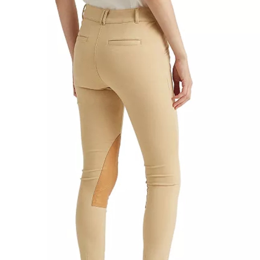 Ralph Lauren Equestrian Tan Pants with Brown Accents - Picture 3 of 4